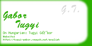 gabor tugyi business card